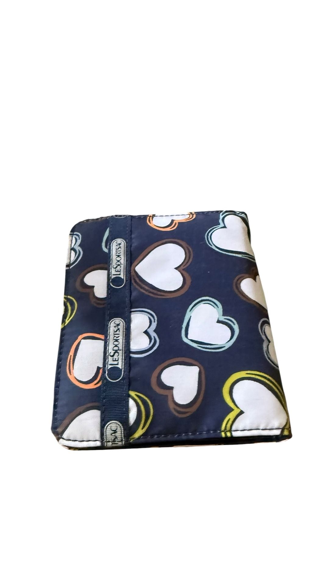 Vintage LeSportsac Miss You Heart Print Zip-Around Wallet NWT 4