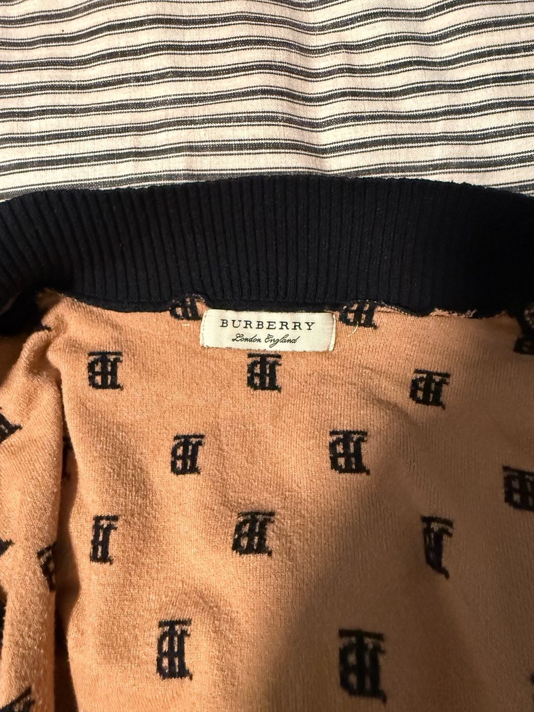 Burberry Black Wool TB Monogram Knit Cardigan 3