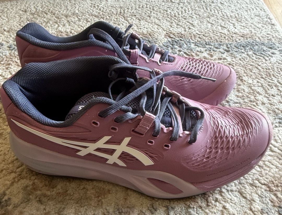 ASICS Women's GEL-Resolution X Padel/Tennis Shoes, Ube/White 3