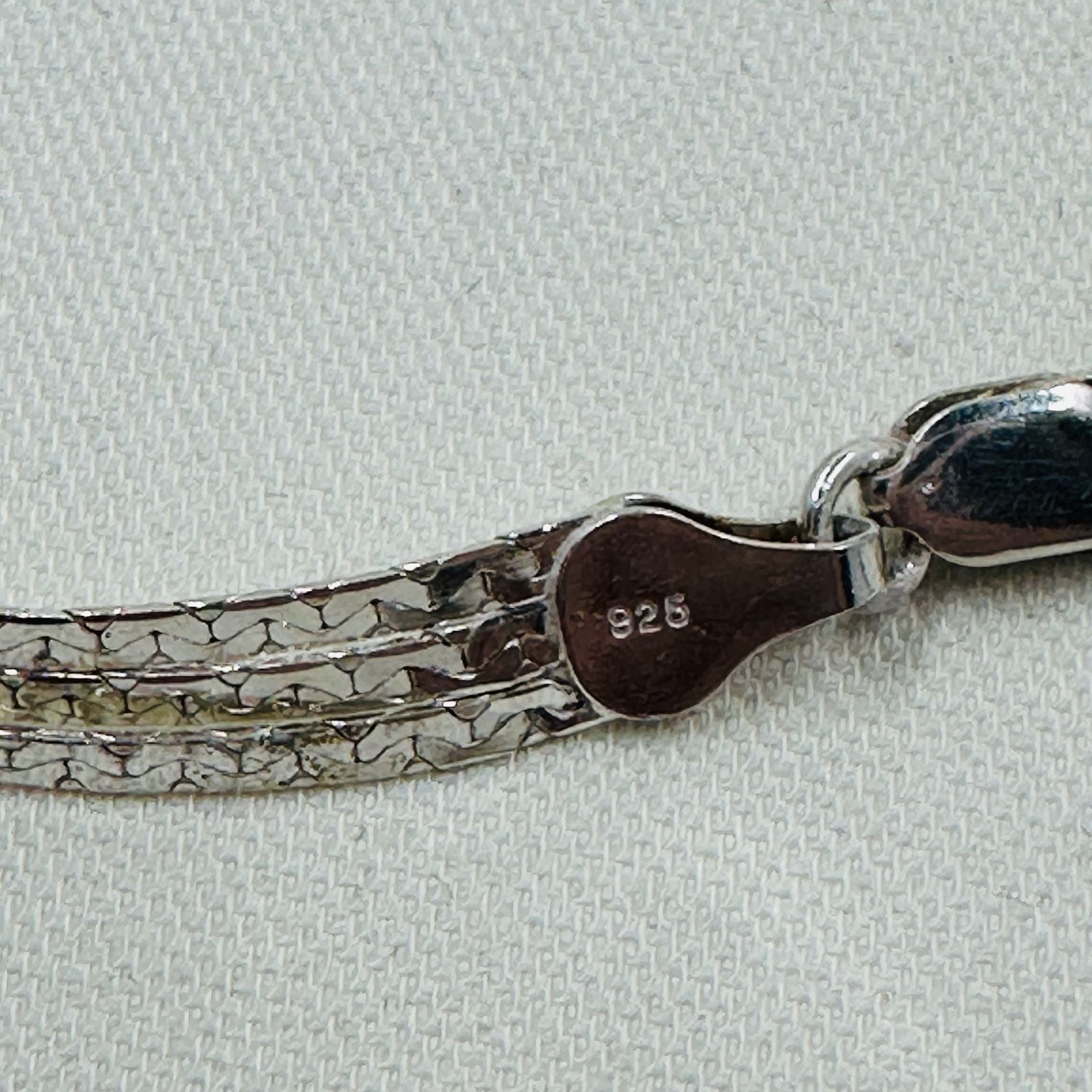 Vintage Italian 925 Sterling Silver Three Strand Flat Woven Bracelet 4