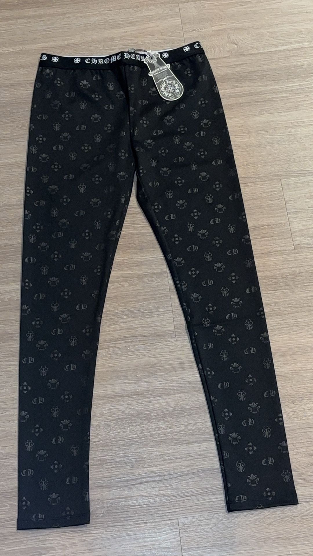 Chrome Hearts Monogram All-Over Print Logo Waistband Leggings 3