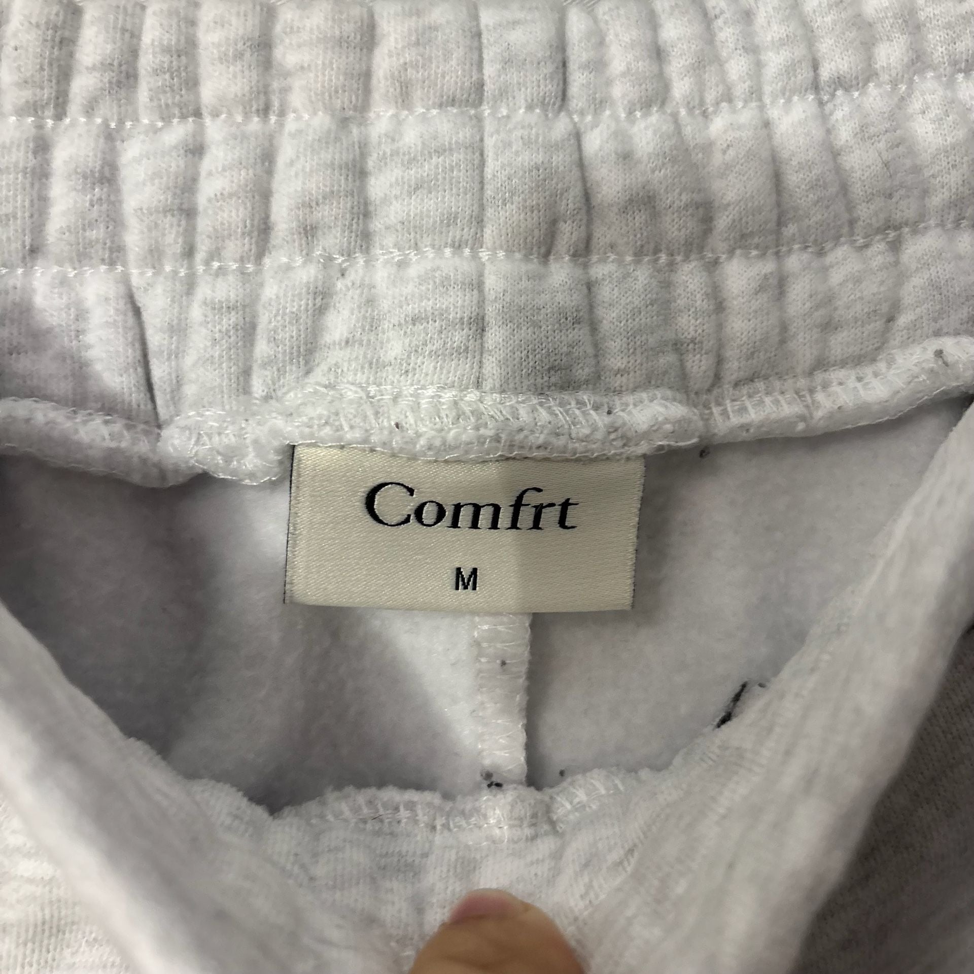 Comfrt Embroidered Logo Sweatpants in Light Heather Grey 4