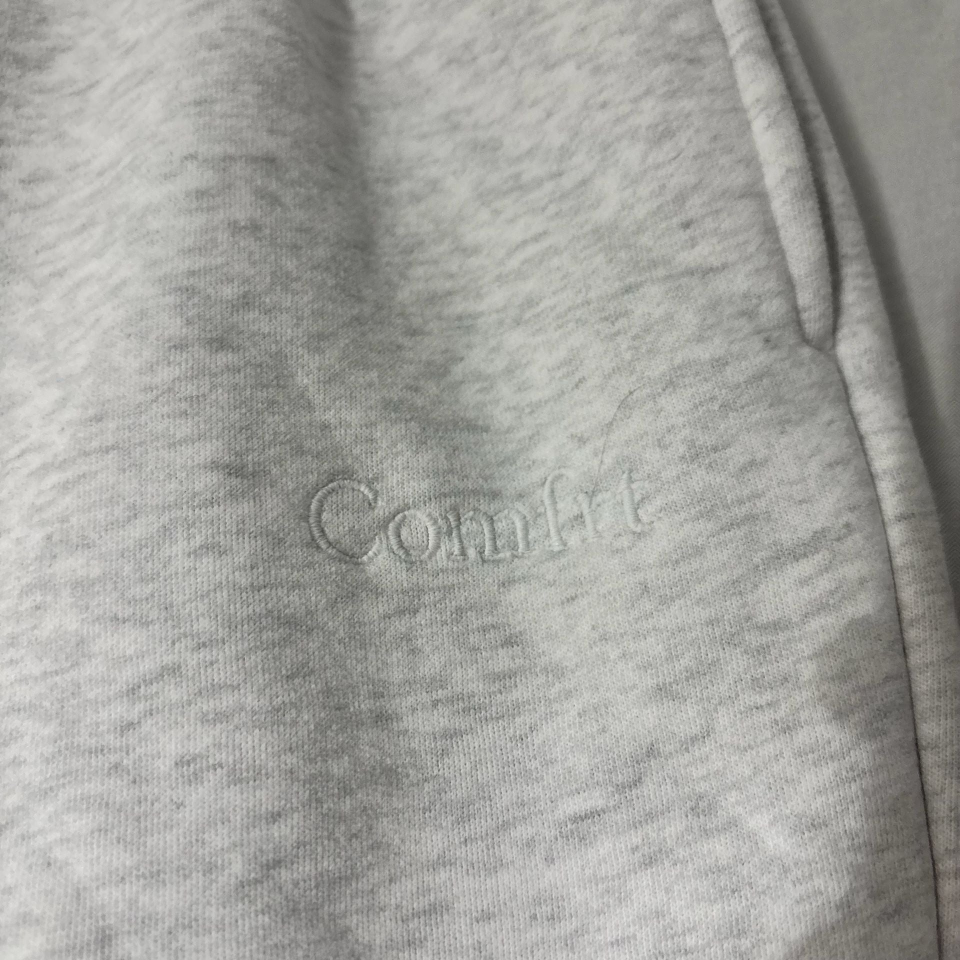 Comfrt Embroidered Logo Sweatpants in Light Heather Grey 6