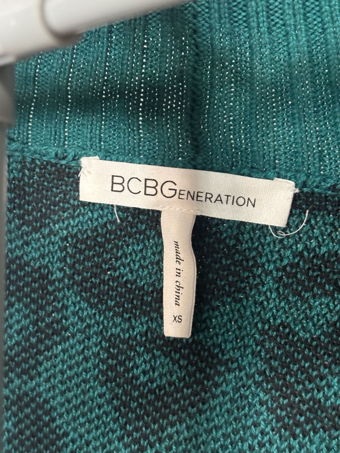 BCBGeneration Leopard Print Long Open Front Shawl Collar Cardigan Sweater XS 5