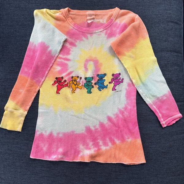 Vintage Morgan Mills Grateful Dead Dancing Bears Thermal Long Sleeve Shirt
