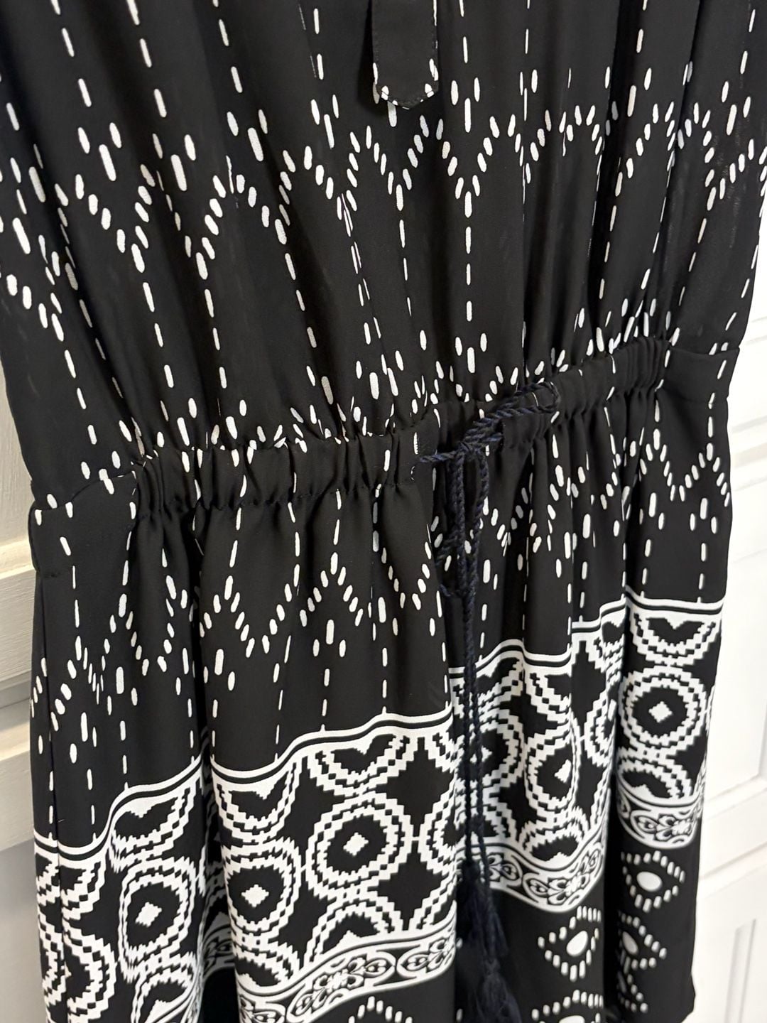 Collective Concepts Sleeveless Geometric Print Dress with Elastic Waist, Size M 5