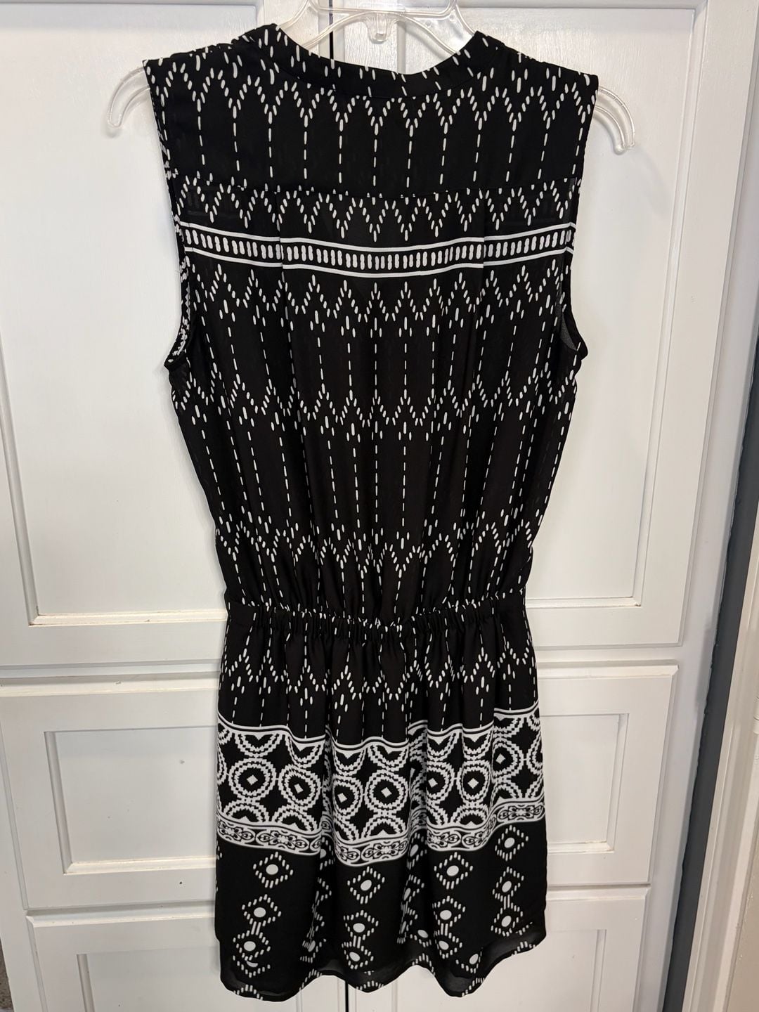Collective Concepts Sleeveless Geometric Print Dress with Elastic Waist, Size M 10