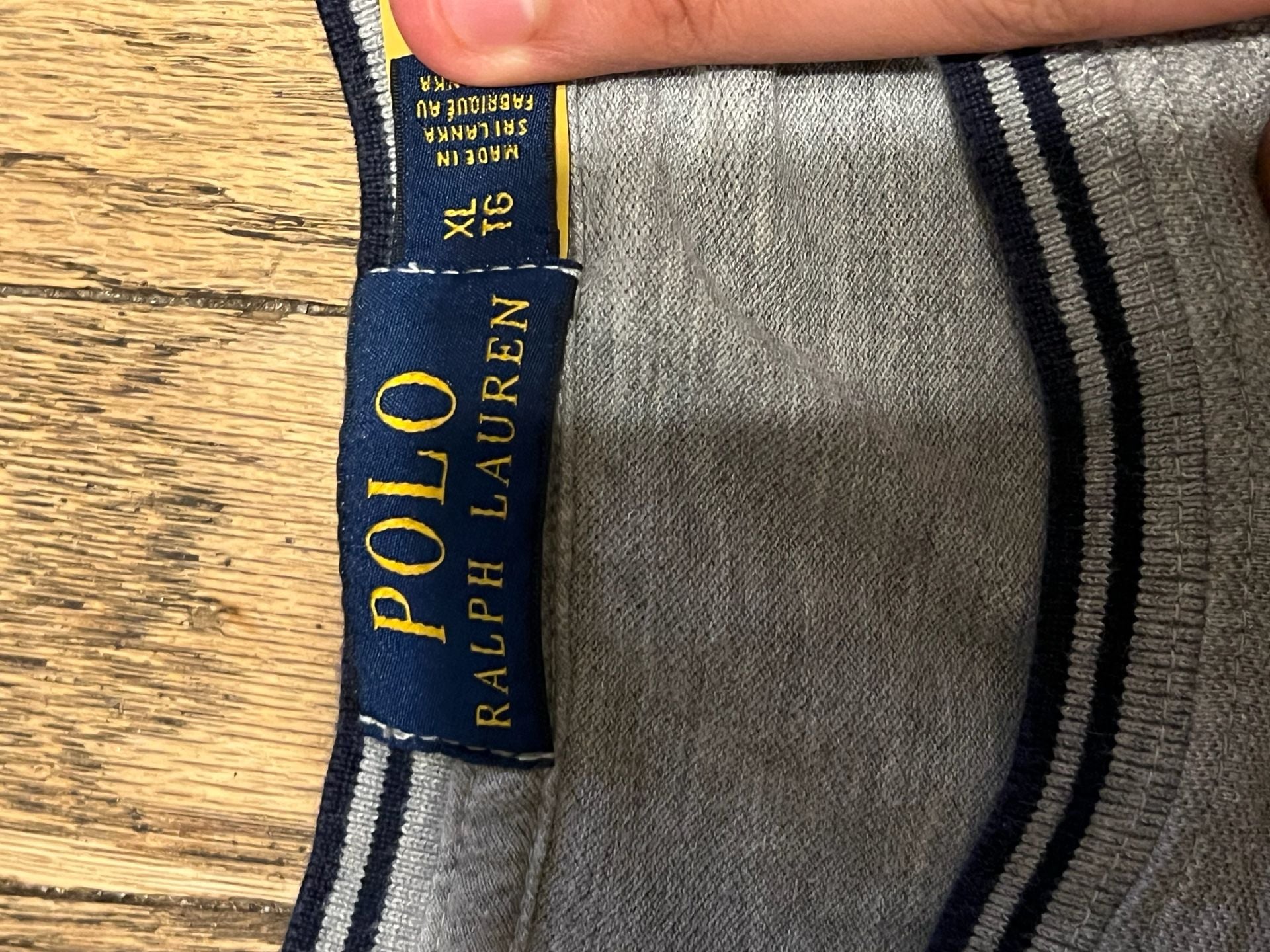 Polo Ralph Lauren Men's Gray Ringer Crew Neck T-Shirt with Pony Logo 3