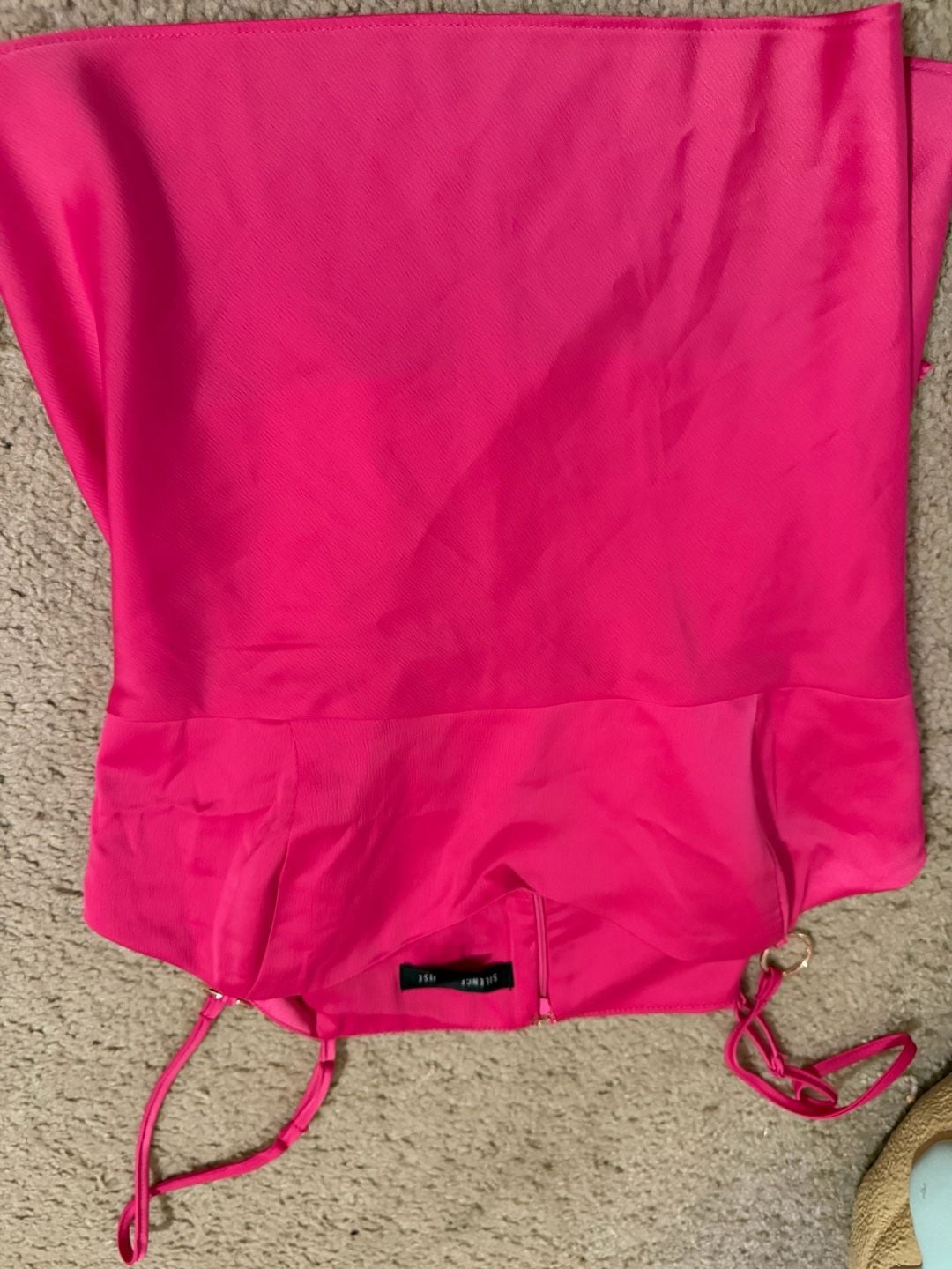 Silence + Noise Pink Satin Camisole Top 12