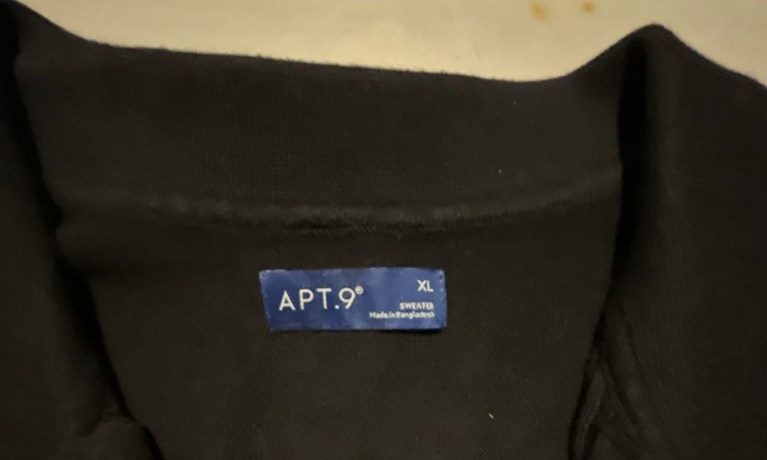 Apt. 9 Men's Black Textured Quarter-Zip Short Sleeve Knit Polo Sweater 4