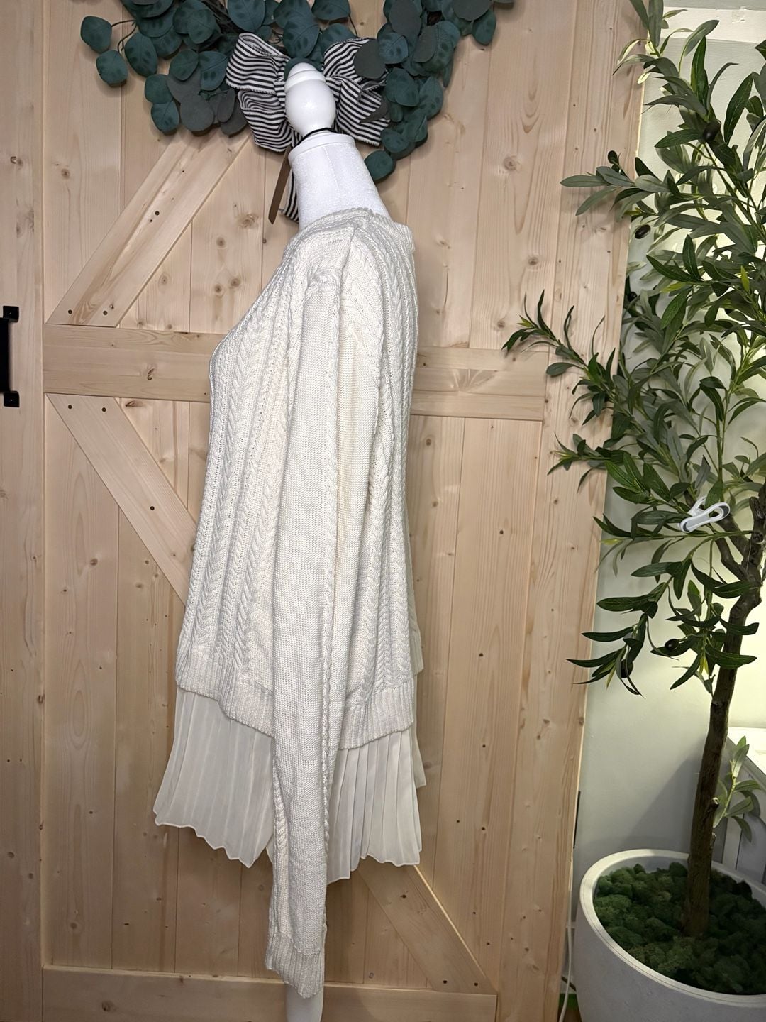 MEDIUM Twist Knitted Sweater Dress Fall Solid Warm A-Line Pullover Dress 2