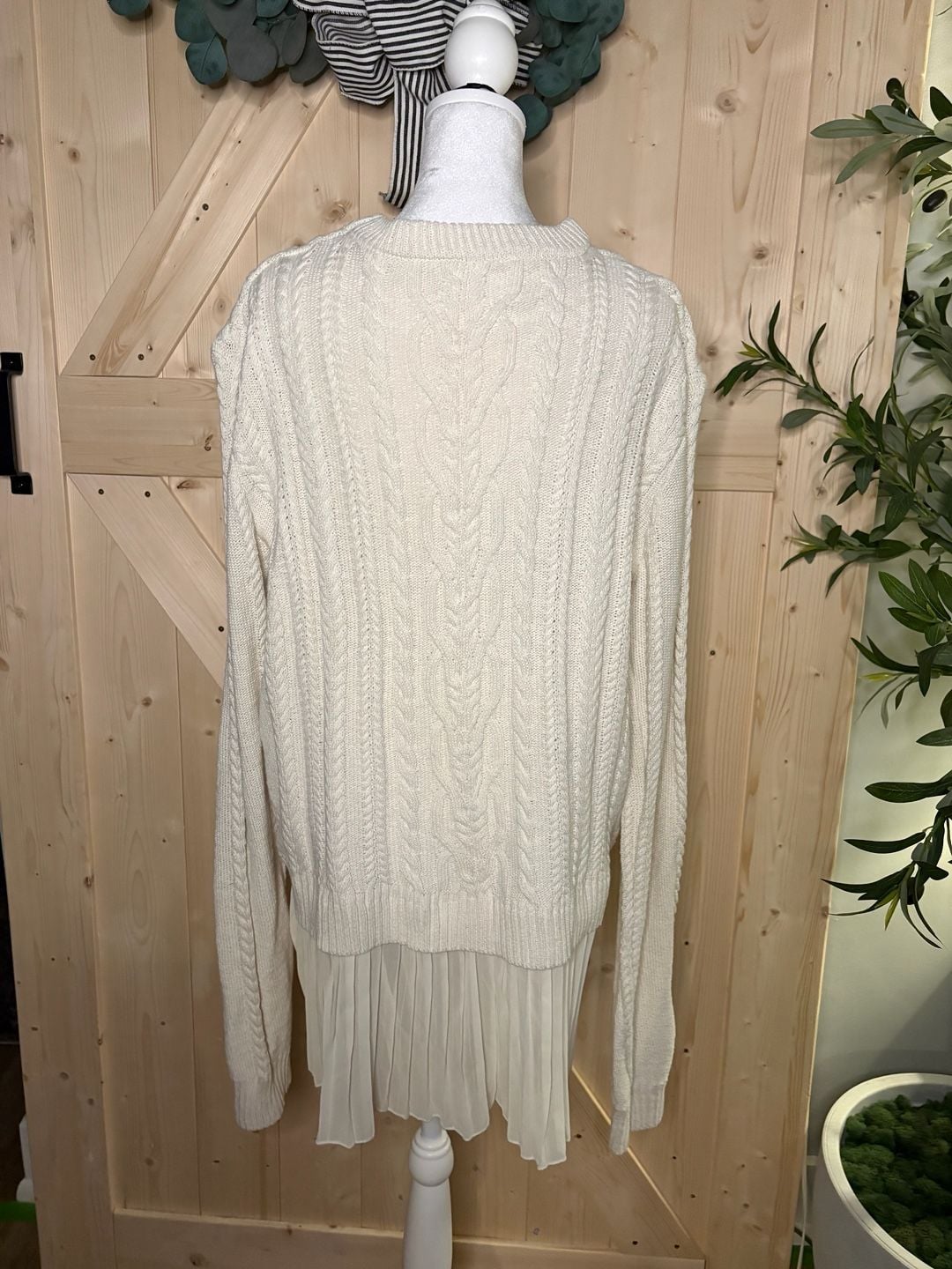 MEDIUM Twist Knitted Sweater Dress Fall Solid Warm A-Line Pullover Dress 3