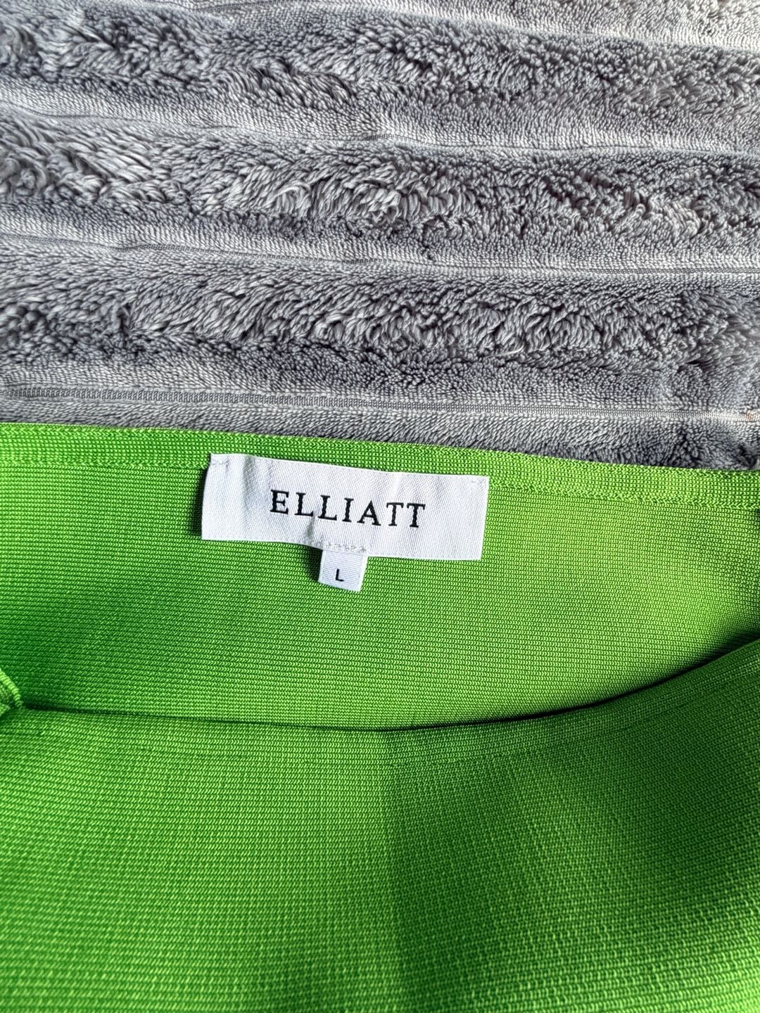 ELLIATT Lime Green Ruched Midi Dress Size L Strappy Bodycon Occassion 4