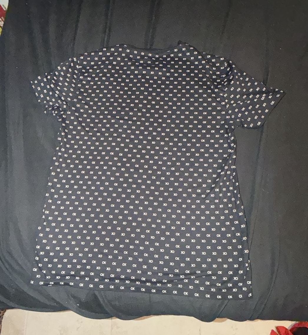 Calvin Klein Jeans black t-shirt with CK logo all-over print 3