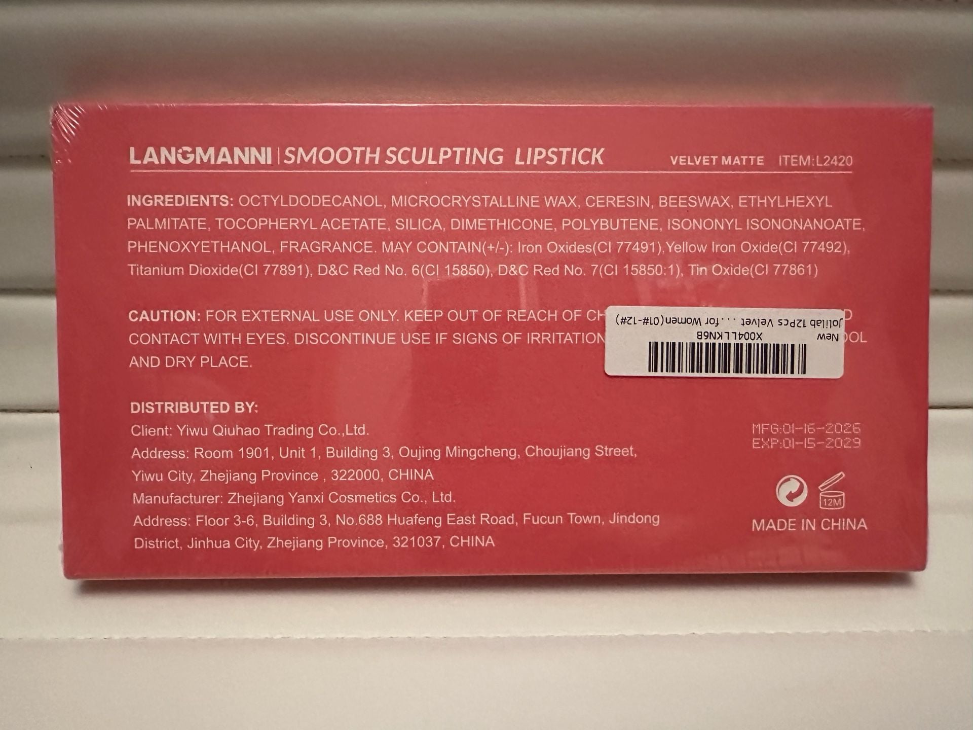 LANGMANNI Smooth Sculpting Lipstick Velvet Matte 2