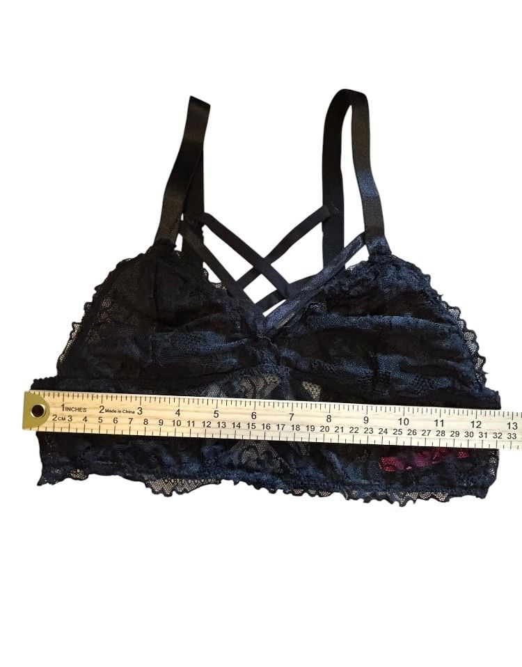 Seven 'til Midnight Black Lace Strappy Bralette 5
