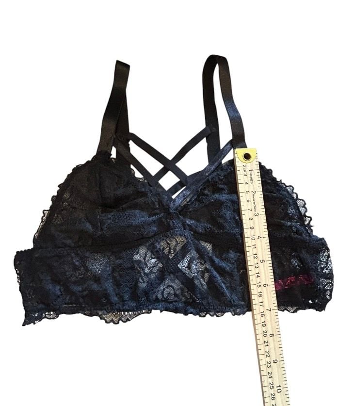 Seven 'til Midnight Black Lace Strappy Bralette 6