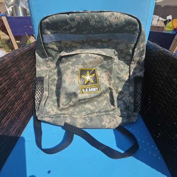 U.S. Army Go Army Strong Digital Camo Backpack with Reflective Strip
