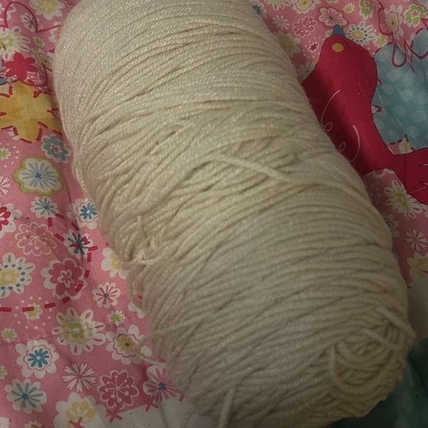 Caron One Pound Cream Acrylic Craft Yarn Skein