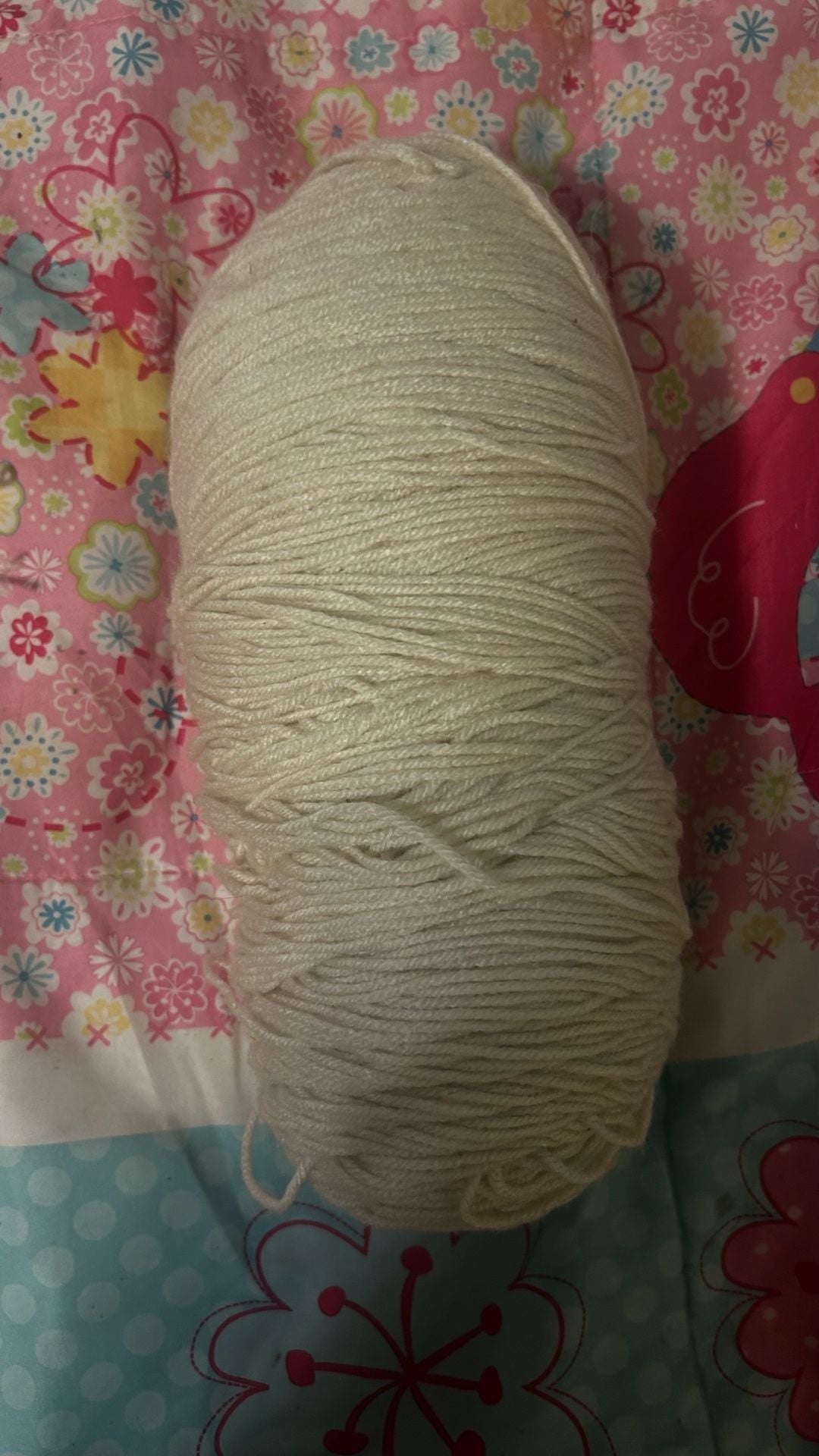 Caron One Pound Cream Acrylic Craft Yarn Skein 2
