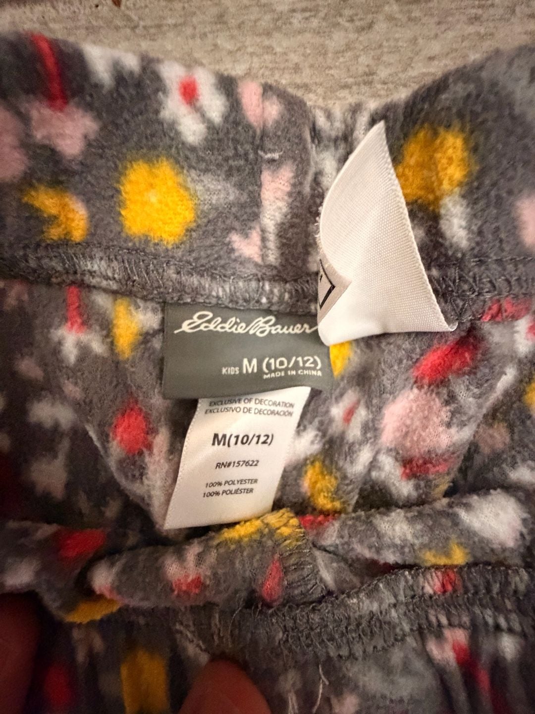 Eddie Bauer Girls Let's Go Wild Fleece Pajama Set Size M 10/12 2