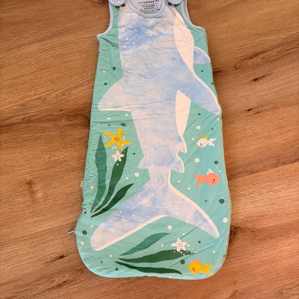 Little Sleepies Shark Print Bamboo Wearable Blanket Sleep Bag, 0-6 Months