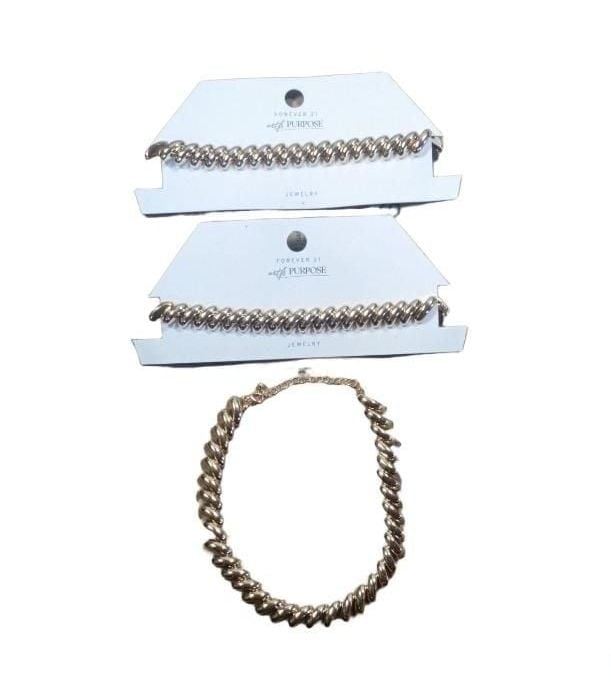 Forever 21 with PURPOSE Gold-Tone San Marco Link Chain Choker Necklace 1