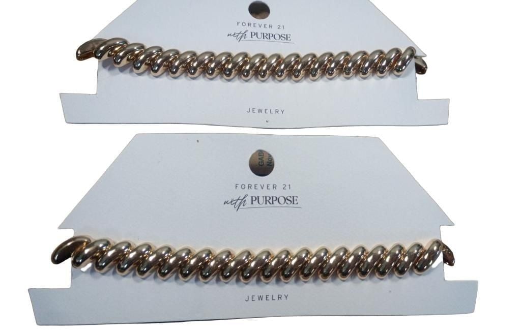 Forever 21 with PURPOSE Gold-Tone San Marco Link Chain Choker Necklace 3