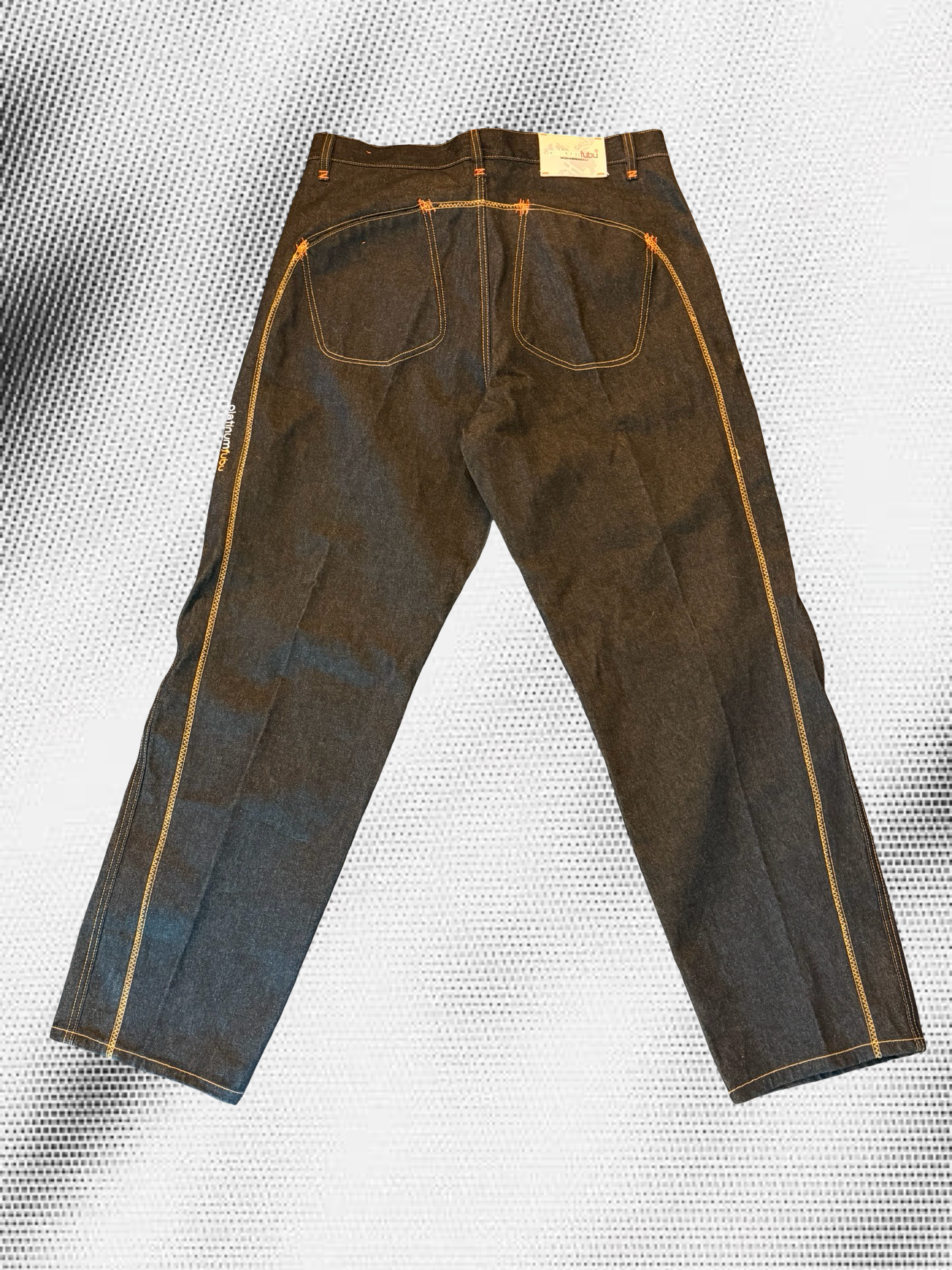 Vintage Platinum Fubu Embroidered Dark Wash Denim Jeans 5