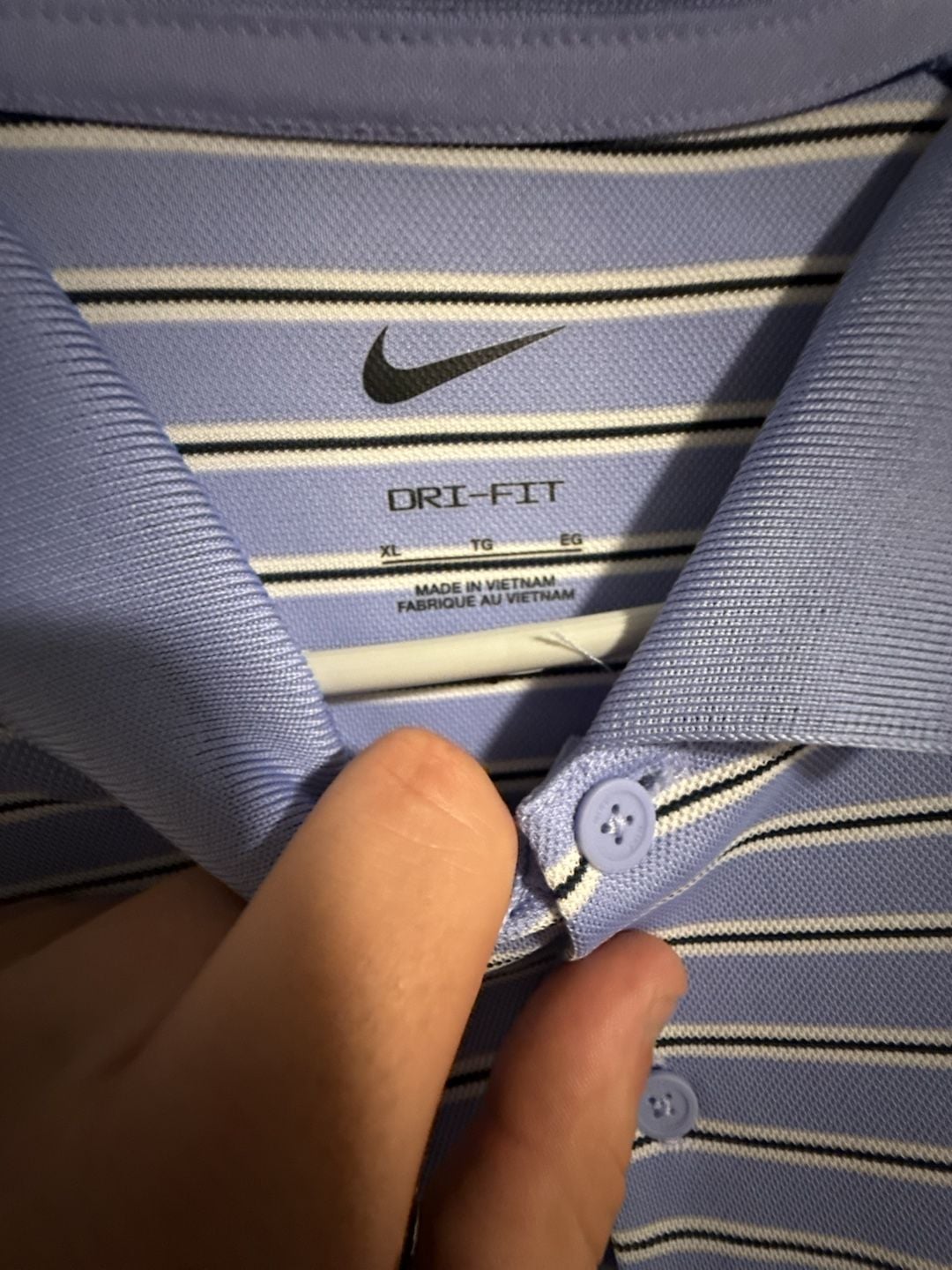 Nike Dri-Fit Men's Striped Short Sleeve Golf Polo Shirt 4