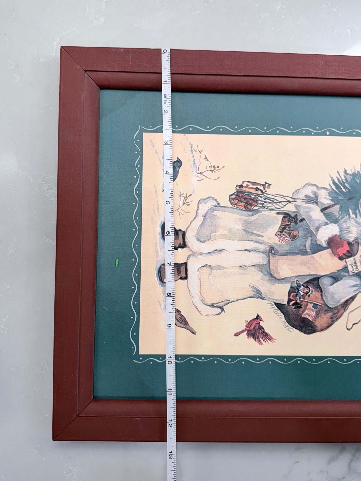 Vintage 1987 Mcoble Old World Santa Claus Framed Print 5