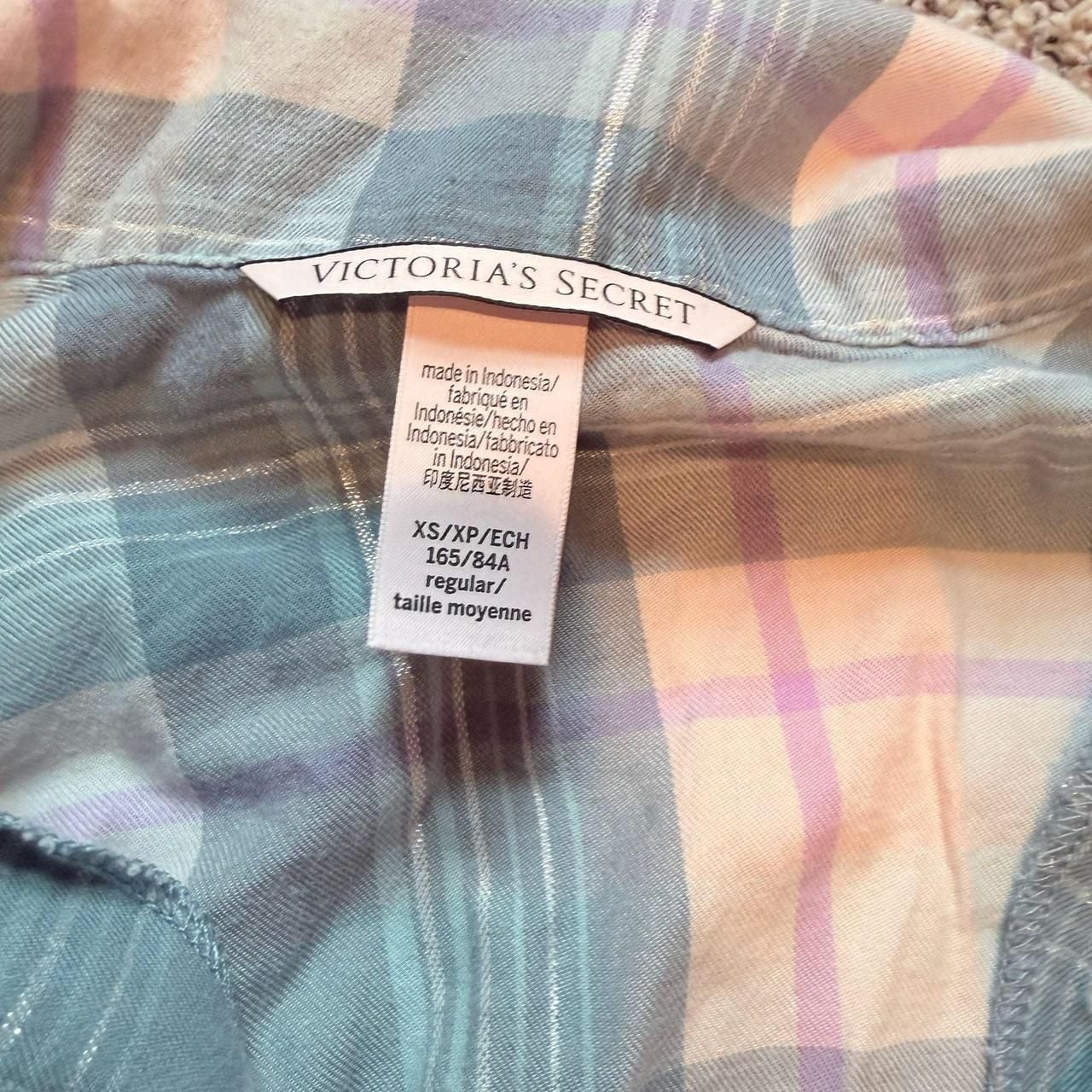 Victoria's Secret Women's Long Sleeve Button Down Pajama Set 6