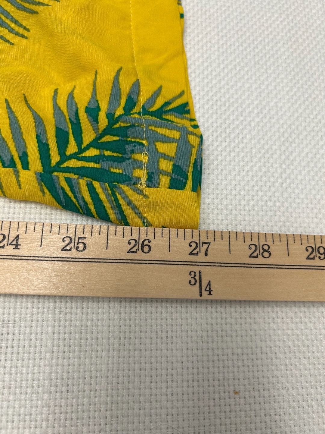Indero Yellow Tropical Hibiscus Print High Waist Wide Leg Pants 6