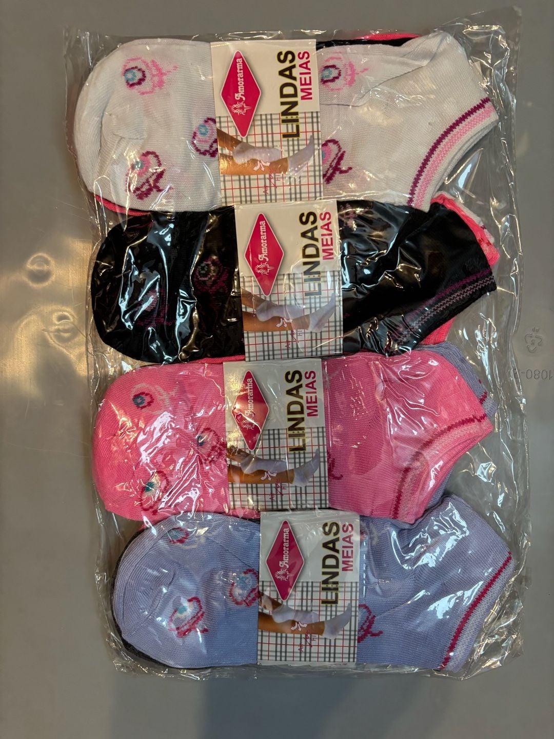 Amorarma Lindas Meias Women's No-Show Liner Socks 3-Pair Pack 1