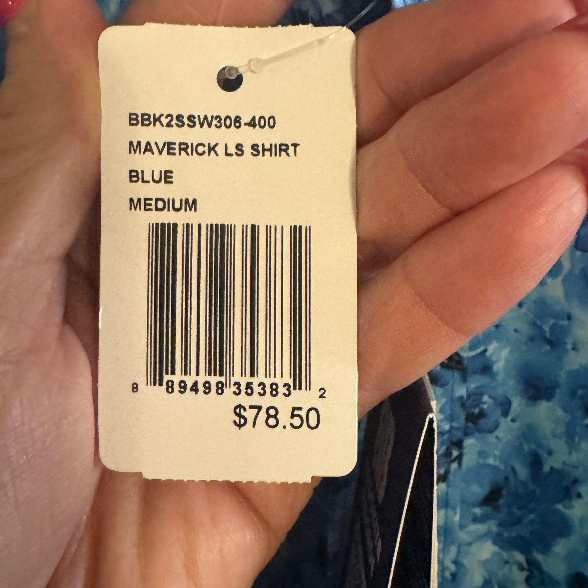 NWT Brooklyn Brigade Maverick Men’s M Blue Floral Performance Shirt Stretch 6