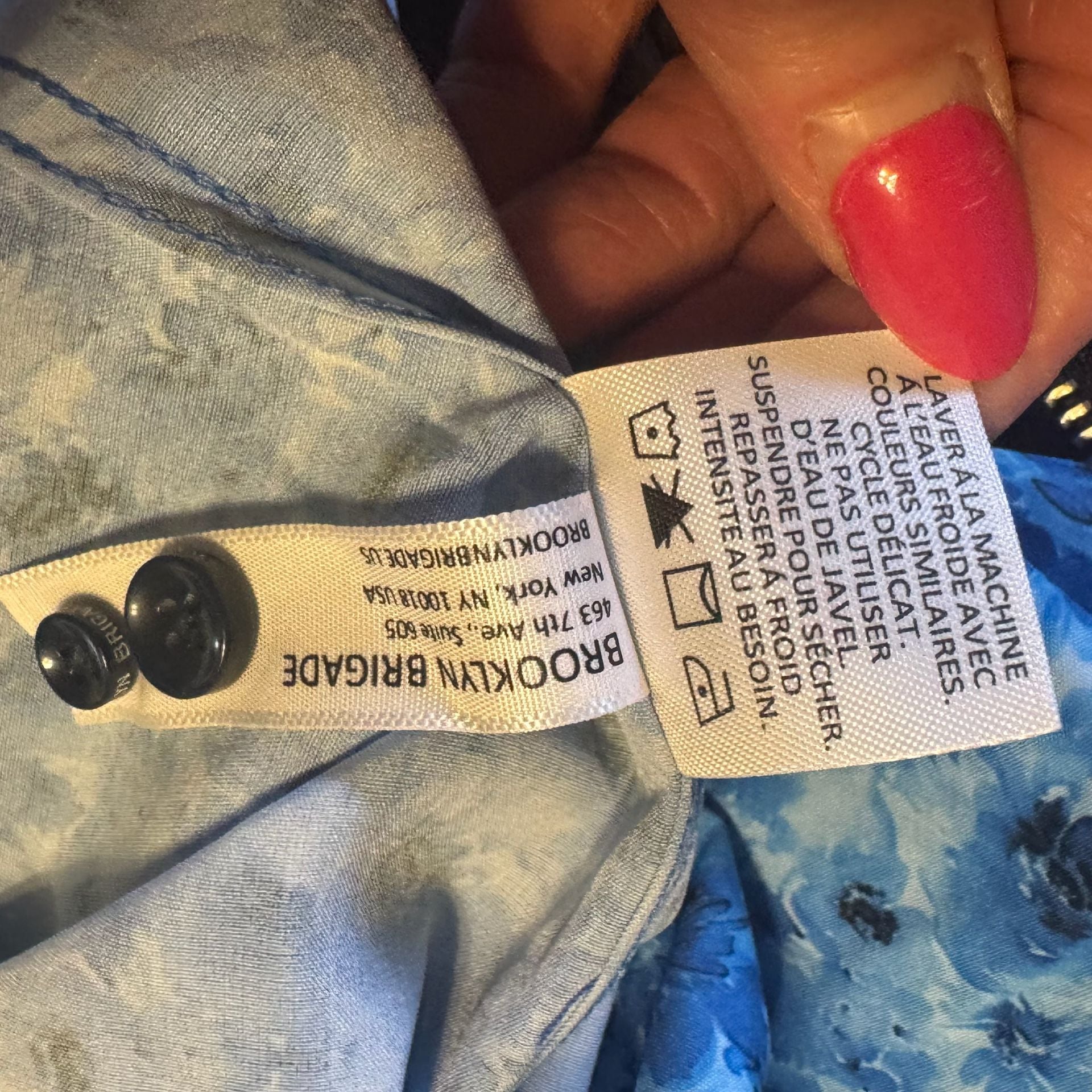 NWT Brooklyn Brigade Maverick Men’s M Blue Floral Performance Shirt Stretch 16