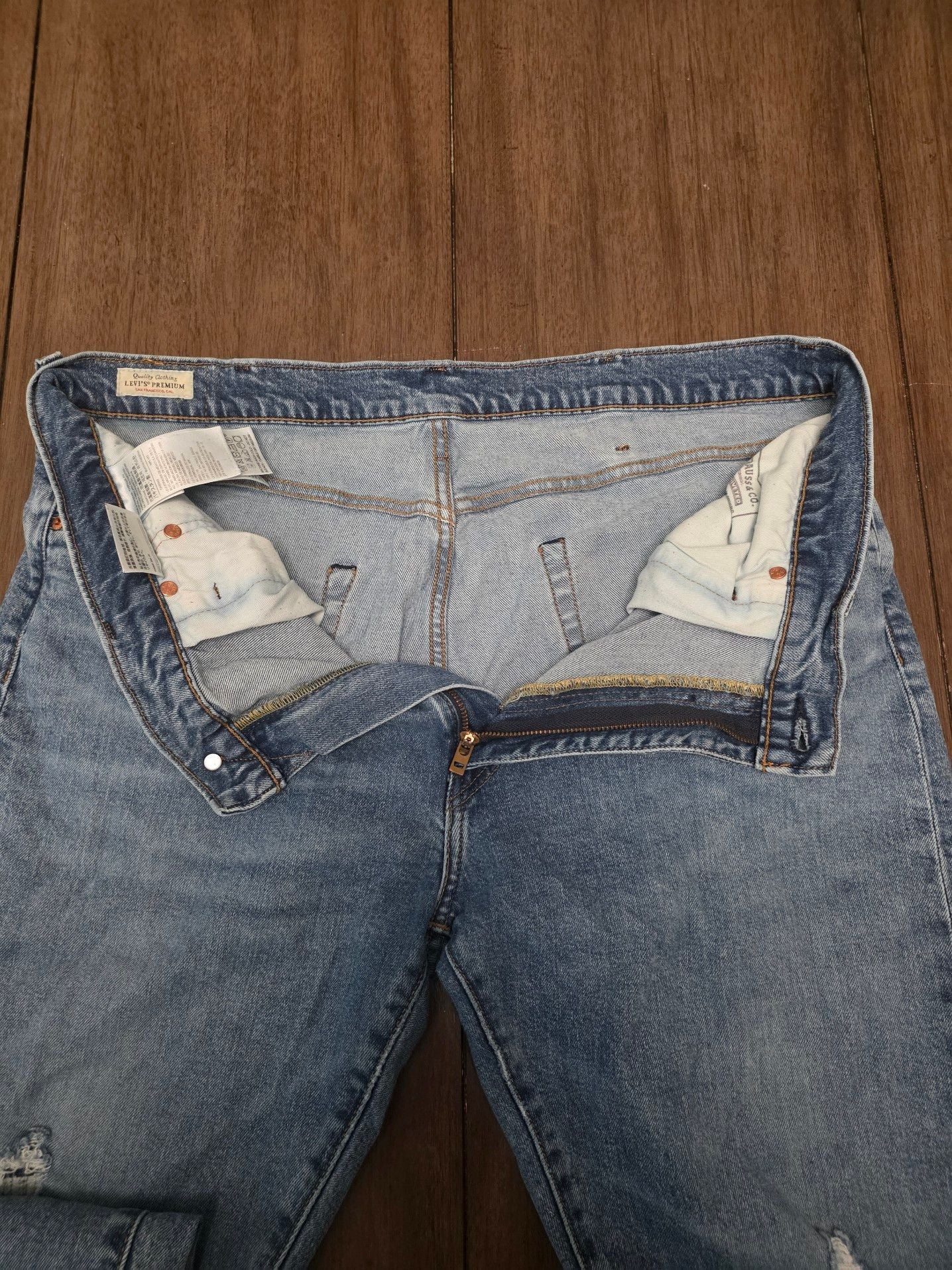Levi's Premium 512 Distressed Slim Taper Jeans big E 6