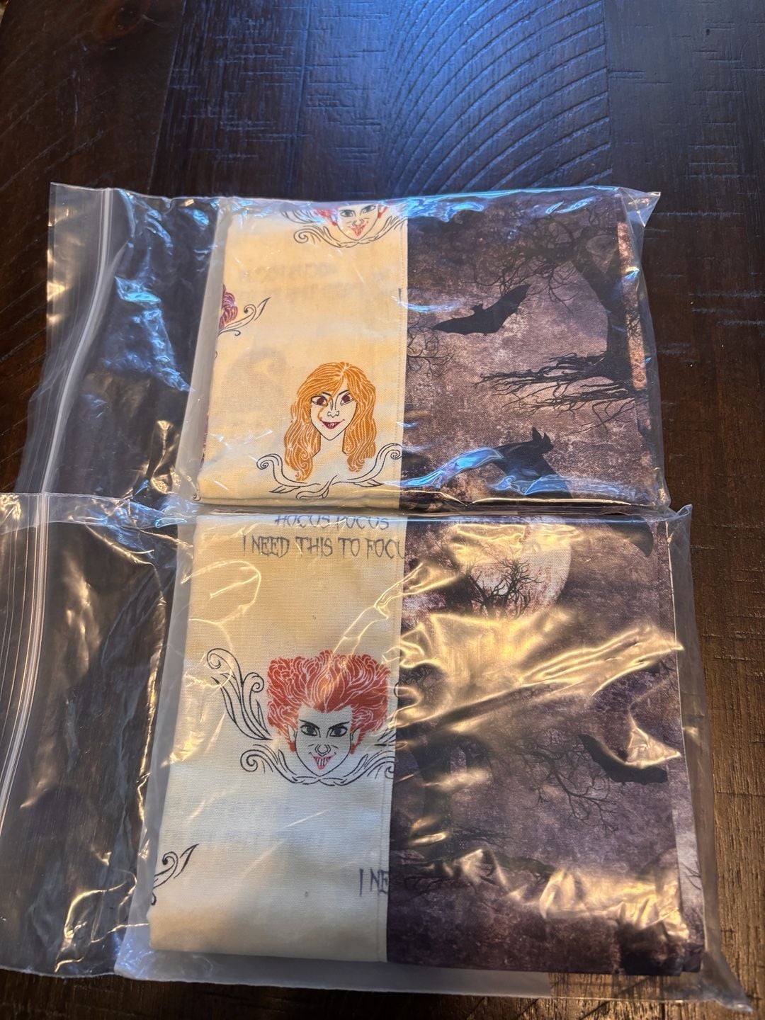 Hocus Pocus Sanderson Sisters Witches on Tan Fabric Pillow Cases 1