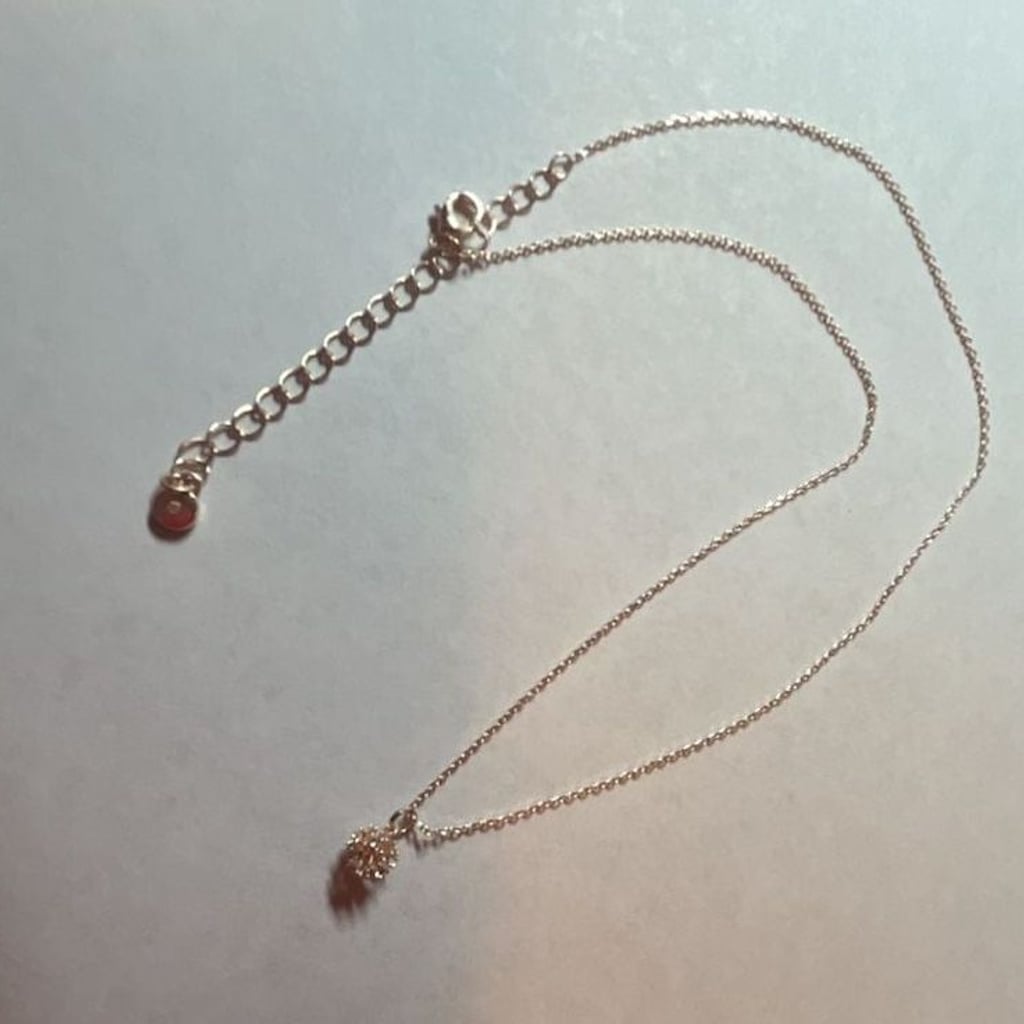 Lauren ConradRose Gold Tone Pave Crystal Sphere Pendant Necklace