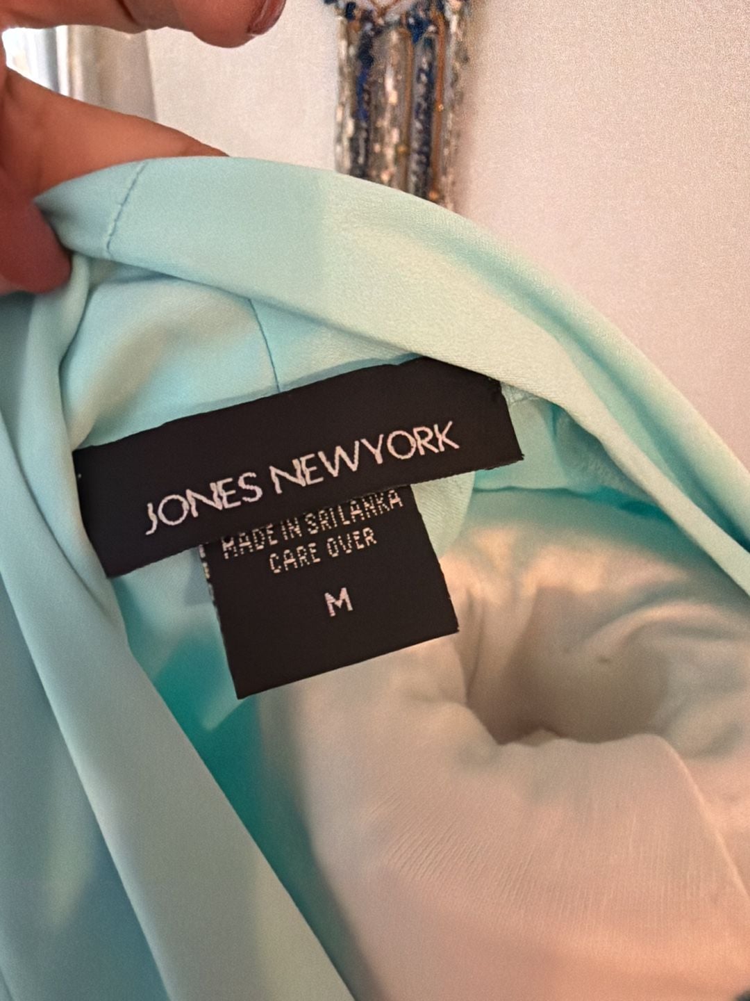 Jones New York Women's Satin Dressing Gown Robe Turquoise Size M 8