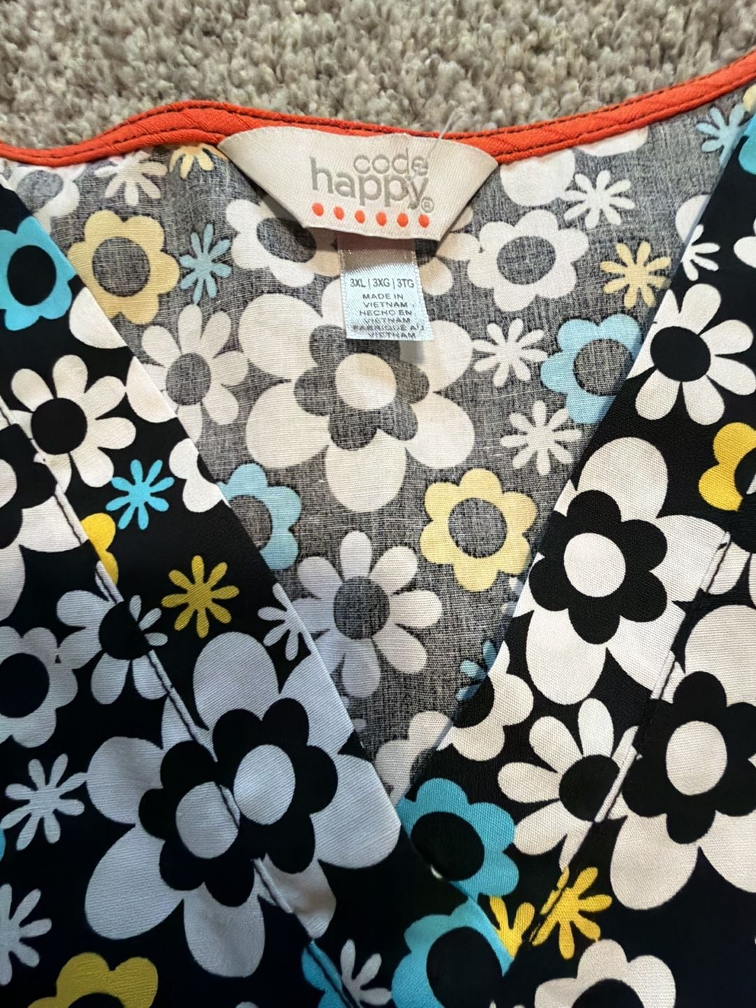 Code Happy -Scrub Top 3XL New with Tags 3
