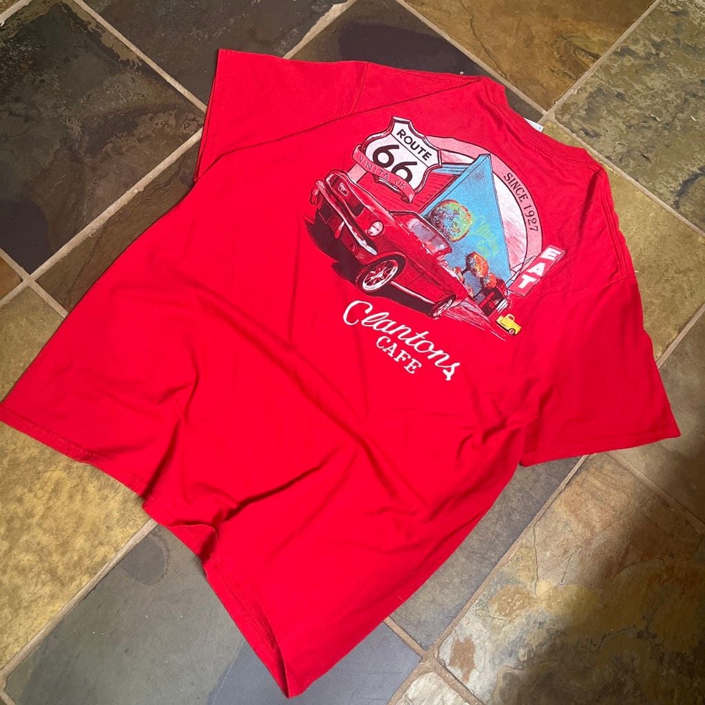 Port & Company Clanton's Cafe Route 66 Vinita Oklahoma Graphic T-Shirt 3
