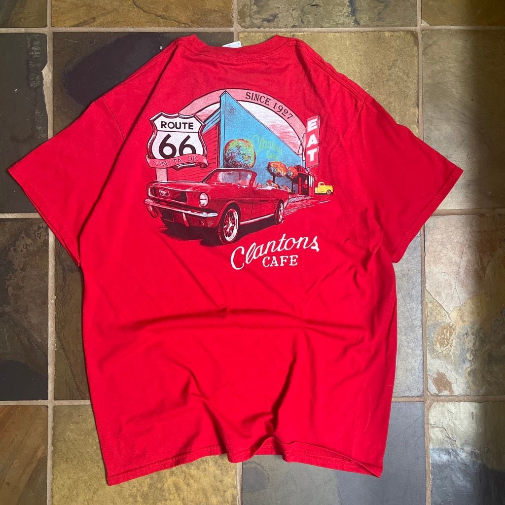 Port & Company Clanton's Cafe Route 66 Vinita Oklahoma Graphic T-Shirt 8