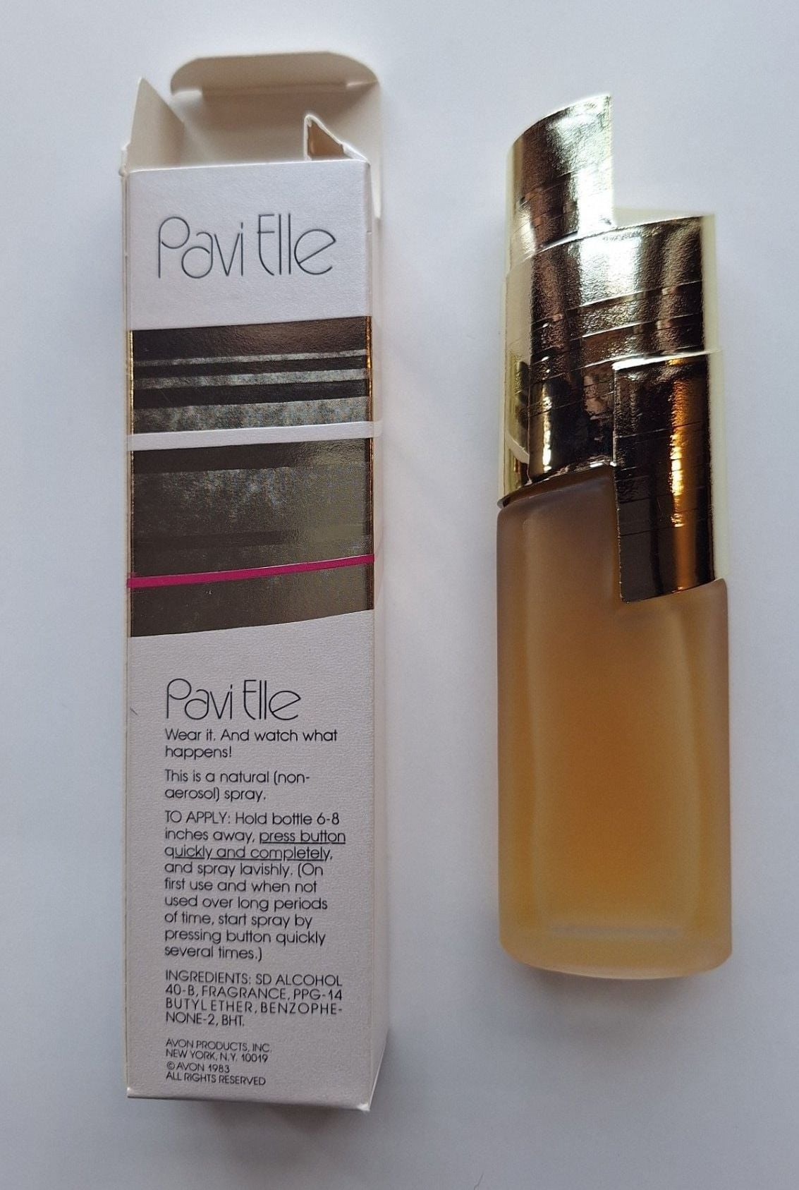 Vintage Avon Pavi Elle Ultra Cologne Spray 1.5 fl. oz. 1