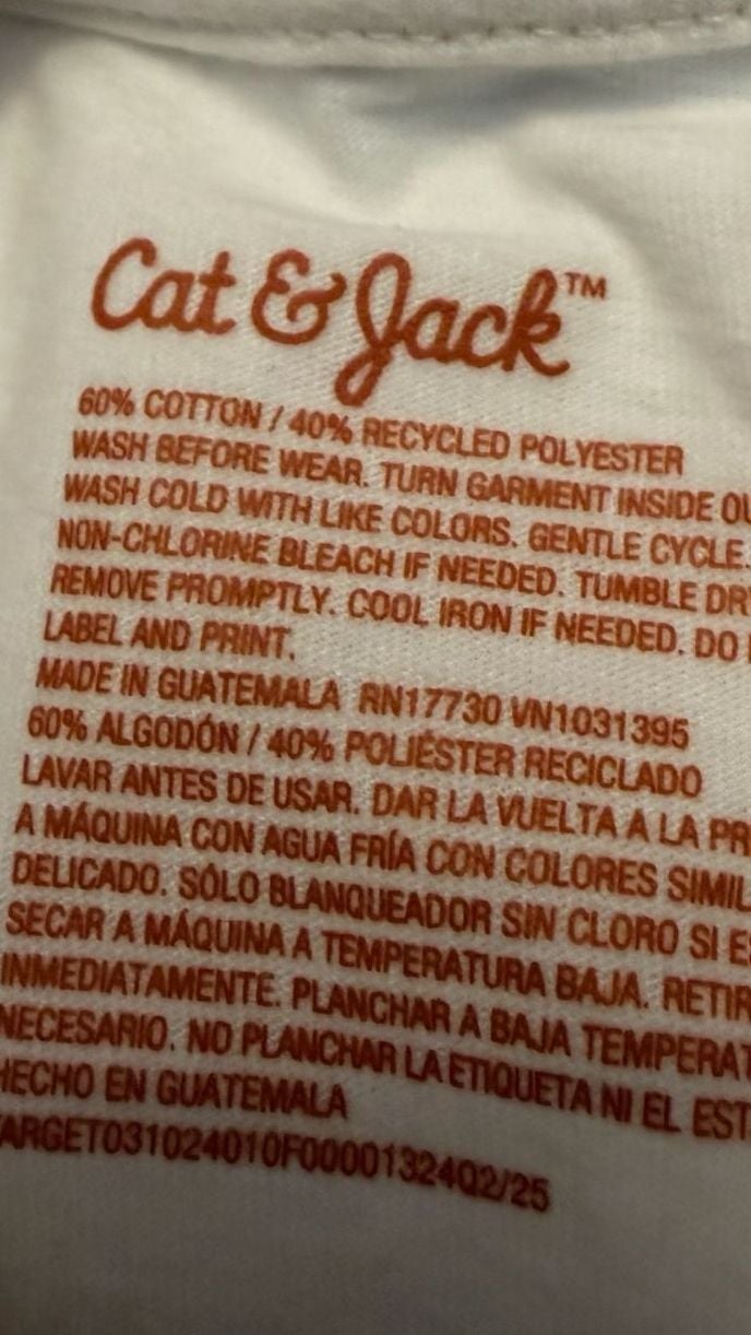 Cat & Jack Girls 4T Long Sleeve Shirt Rainbow Bow Glitter Graphic White 4