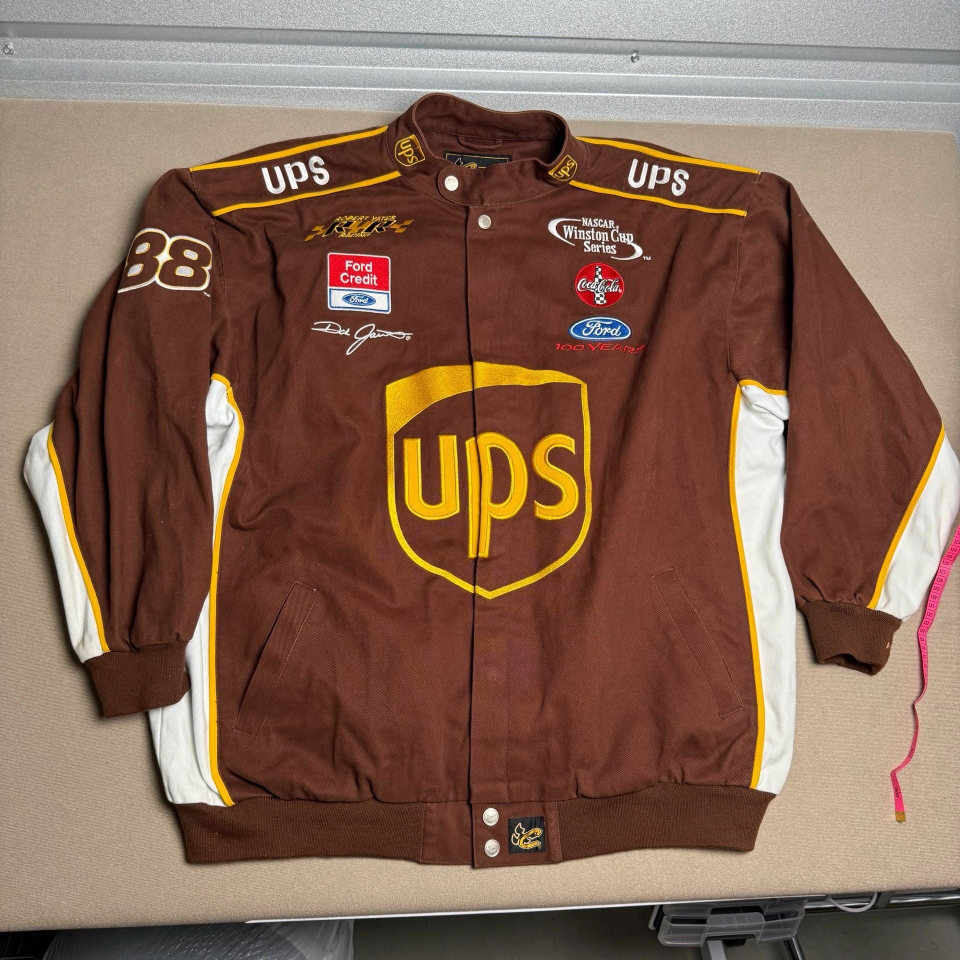 Vintage Chase Authentics UPS Dale Jarrett #88 Nascar Racing Jacket 2