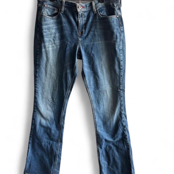 Tommy Hilfiger Women's Blue Denim Bootcut Jeans Size 14