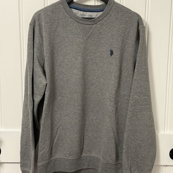 U.S. Polo Assn. Luxury Feel Men's Crewneck Sweatshirt Gray Size L