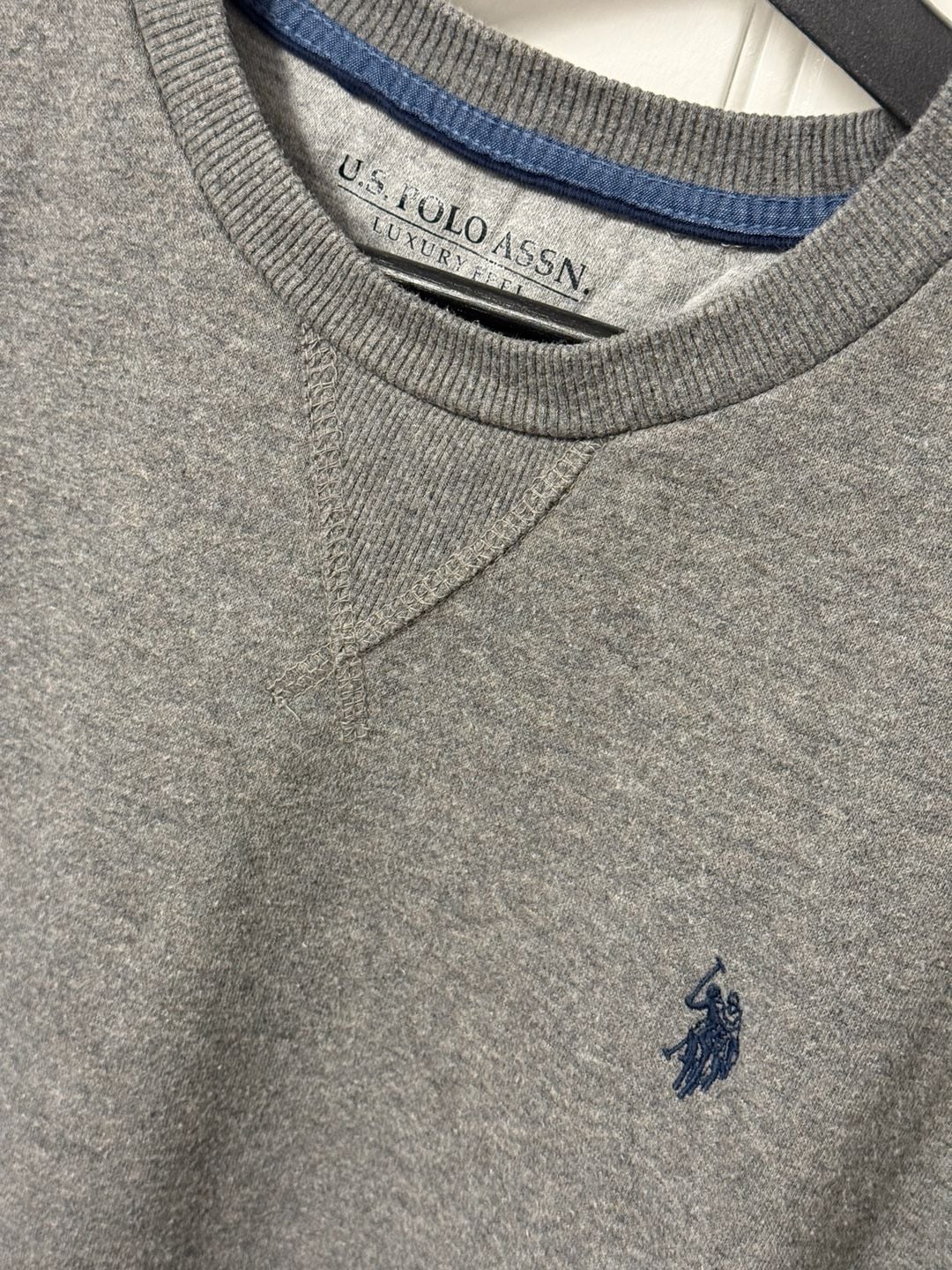 U.S. Polo Assn. Luxury Feel Men's Crewneck Sweatshirt Gray Size L 3