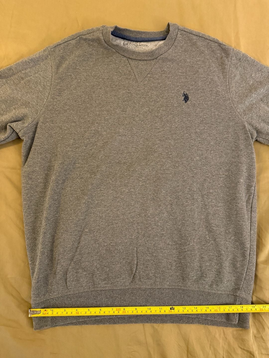 U.S. Polo Assn. Luxury Feel Men's Crewneck Sweatshirt Gray Size L 8